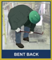 Bent back