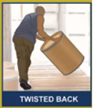 twisted back